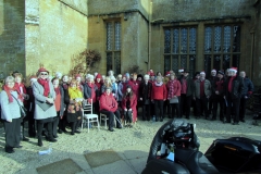 The choir assembled ready for action