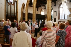 the choir rehearsing